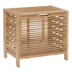 Linon Bamboo Hamper, 20-1/2inH x 21-3/4inW x 15-1/4inD, Natural