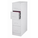 WorkPro 26-1/2inD Vertical 4-Drawer Letter-Size File Cabinet, Light Gray