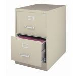 WorkPro 26 1/2inD 2-Drawer Legal-Size Vertical File Cabinet, Putty