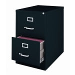 WorkPro 26-1/2inD Vertical 2-Drawer Legal-Size File Cabinet, Black