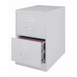 WorkPro 26 1/2inD 2-Drawer Legal-Size Vertical File Cabinet, Light Gray