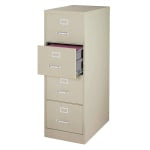 WorkPro 26-1/2inD Vertical 4-Drawer Legal-Size File Cabinet, Putty