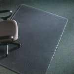 Deflecto Execumat Heavy-Duty Vinyl Chair Mat For High-Pile Carpets, 60in x 60in, Clear