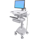 Ergotron StyleView Cart with LCD Arm, LiFe Powered, 2 Drawers - Cart for LCD display / keyboard / mouse / CPU / notebook / barcode scanner (open architecture) - screen size: up to 24in - output: AC 120 V - 40 Ah - lithium ion