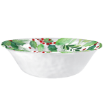 Amscan 431229 Christmas Holly Melamine Serving Bowls, 104 Oz, Multicolor, Set Of 2 Bowls