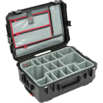 SKB Cases iSeries Protective Case With Padded Dividers, Lid Divider And Wheels, 22inH x 15-1/2inW x 8inD, Black