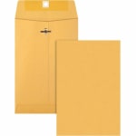 Business Source Heavy-duty Metal Clasp Envelopes - Clasp - #55 - 6in Width x 9in Length - 28 lb - Clasp - Kraft - 100 / Box - Kraft