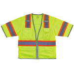 Ergodyne GloWear Safety Vest, 2-Tone Hi-Vis Surveyor 8346Z, Class 3, Large/X-Large, Lime