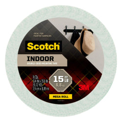 Scotch Permanent Heavy-Duty Mounting Tape, 3/4in x 350in