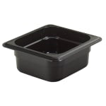 Cambro H-Pan High-Heat GN 1/6 Food Pans, 2inH x 6-3/8inW x 6-15/16inD, Black, Pack Of 6 Pans