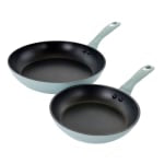 Oster Lynhurst 2-Piece Aluminum Nonstick Frying Pan Set, Blue