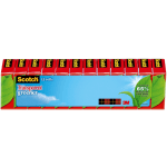 Scotch Transparent Greener Tape, 3/4 in. x 900 in., 12 Tape Rolls, Clear, Home Office, Back to School Supplies and College Essentials for Students and Teachers