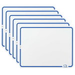 Quartet Education Dry-Erase Lap Boards, 9in x 12in, White, Pack Of 6 Boards