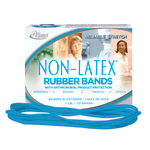 Alliance Rubber Bands With Antimicrobial Protection, #117B, 7in x 1/8in, Cyan Blue