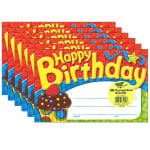 TREND Recognition Awards, 5-1/2in x 8-1/2in, Happy Birthday The Bake Shop, 30 Awards Per Pack, Set Of 6 Packs