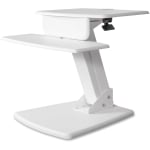 Kantek Desktop Sit-to-Stand Computer Workstation - 25 lb Load Capacity - 22in Height x 26.8in Width x 23.5in Depth - Desktop - White