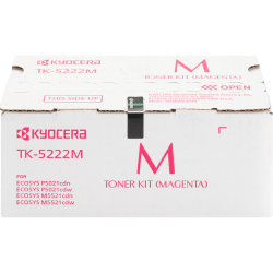 Kyocera TK-5222M Original Standard Yield Laser Toner Cartridge - Magenta - 1 Each - 1200 Pages