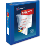 Avery Heavy-Duty View 3-Ring Binder With Locking One-Touch EZD Rings, 2in D-Rings, 39% Recycled, Pacific Blue