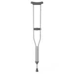 Medline Standard Aluminum Youth Crutches, Fits Users 5ft10in - 6ft6in, Silver, Pack Of 8