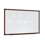 Ghent Prest Magnetic Dry-Erase Whiteboard, Porcelain, 50-1/4in x 62-1/4in, White, Carmel Oak Wood Frame