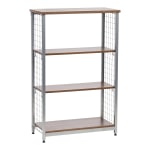 IRIS 48inH 3-Tier Wide Mesh-Shelf, Brown