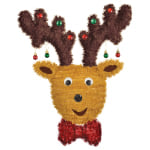 Amscan 244219 Christmas Hanging Tinsel Reindeer, Brown, Set Of 2 Reindeer