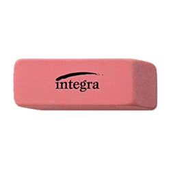 Integra Beveled End Medium Eraser, 4/5in x 2in x 2/5in, Pink