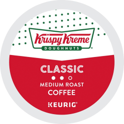 Krispy Kreme Doughnuts Single-Serve Coffee K-Cup Pods, Smooth Medium Roast, Carton Of 24