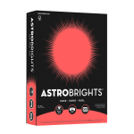 Astrobrights Color Multi-Use Printer & Copy Paper, 1 Ream, Rocket Red, Letter (8.5in x 11in), 500 Sheets Per Ream, 24 Lb, 94 Brightness