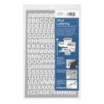 Chartpak Pickett Vinyl Letters And Numbers, 1/2in, White