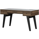 South Shore Helsy 60inW Computer Desk, Natural Walnut