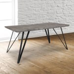 Flash Furniture Rectangular Dining Table, 29-1/4inH x 31-1/2inW x 63inD, Faux Concrete