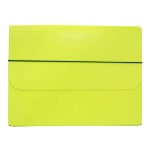 JAM Paper Portfolio Carrying Case With Elastic Band, Lime Green