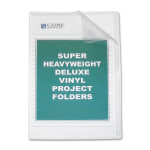 C-Line Non-Glare Vinyl Project Folders, Legal Size, Clear, Box Of 50