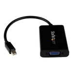 StarTech.com Mini DisplayPort to VGA Adapter with Audio - Mini DP to VGA Converter - 1920x1200 (MDP2VGAA) - Video converter - DisplayPort - VGA - black