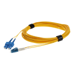 AddOn 10m LC to USC OS1 Yellow Patch Cable - Patch cable - SC/UPC single-mode (M) to LC/UPC single-mode (M) - 10 m - fiber optic - duplex - 9 / 125 micron - OS1 - halogen-free - yellow