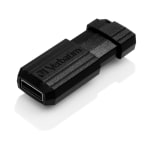 Verbatim PinStripe USB Flash Drive, 16GB, Black