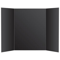 Office Depot Brand Tri-Fold Foam Display Board, 36in x 48in, Black