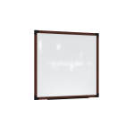 Ghent Prest Magnetic Dry-Erase Whiteboard, Porcelain, 50-1/4in x 50-1/4in, White, Carmel Oak Wood Frame