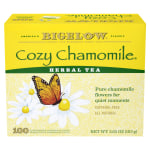 Bigelow Cozy Chamomile Tea Bags, 1.5 Oz, Box Of 100 Tea Bags