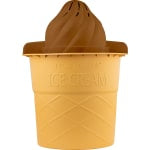 Nostalgia 4-Quart Swirl Cone Ice Cream Maker, Chocolate Brown