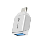 Alogic Ultra Mini USB-C to USB-A Adapter -Silver - 1 Pack - 1 x USB Type C USB 3.1 (Gen 1) USB Male - 1 x USB Type A USB 3.1 (Gen 1) USB Female - Silver