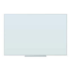 U Brands Frameless Floating Non-Magnetic Glass Dot Grid Dry Erase Board, 35in X 23in, Frosted White