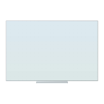 U Brands Floating Non-Magnetic Ghost Grid Glass Dry-Erase Board, 36in X 24in, White Frosted Surface, Frameless, Actual Size 35in X 23in (2798U00-01)