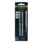 Monteverde Capless Gel Refills For Montblanc Ballpoint Pens, Fine Point, 0.5 mm, Black, Pack Of 2