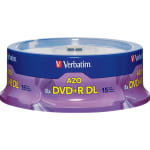 Verbatim DVD+R Double-Layer Disc Spindle, Pack Of 15