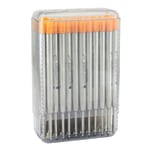 Monteverde Soft Roll Parker Style Ballpoint Refills, Medium Point, 0.7 mm, Orange, Pack Of 50