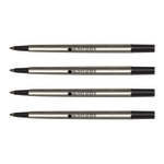 Monteverde Rollerball Refills For Parker Rollerball Pens, Fine Point, 0.5 mm, Blue/Black, Pack Of 4 Refills