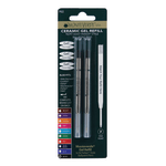 Monteverde Parker Style Capless Ceramic Gel Refills, Fine Point, 0.5 mm, Black, Pack Of 2 Refills