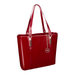 McKleinUSA M Series SAVARNA Leather Shoulder Tote, 14 1/2inH x 5inW x 13inD, Red